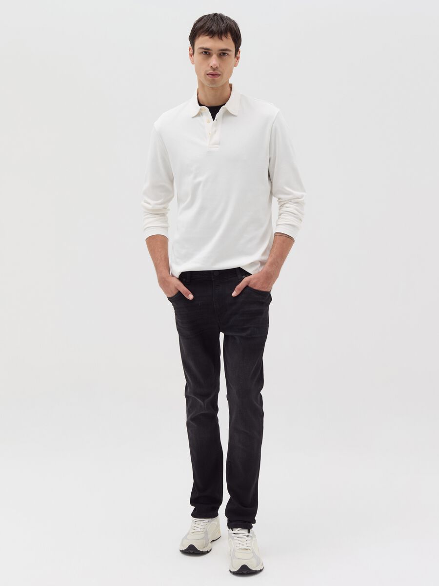 Jeans skinny fit stretch con scoloriture_0