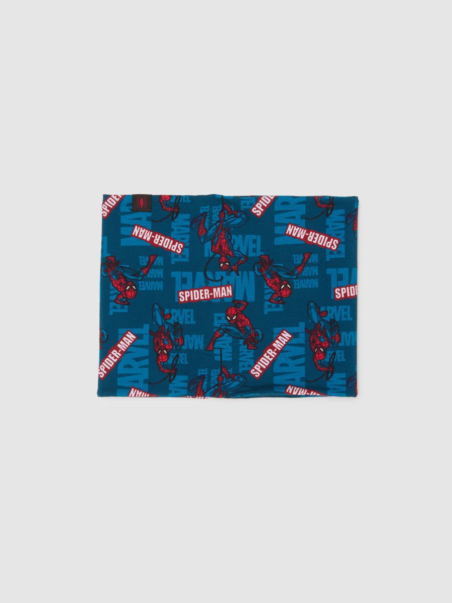 Scaldacollo da bambino in cotone multicolor elasticizzato con stampa Spider-Man_0
