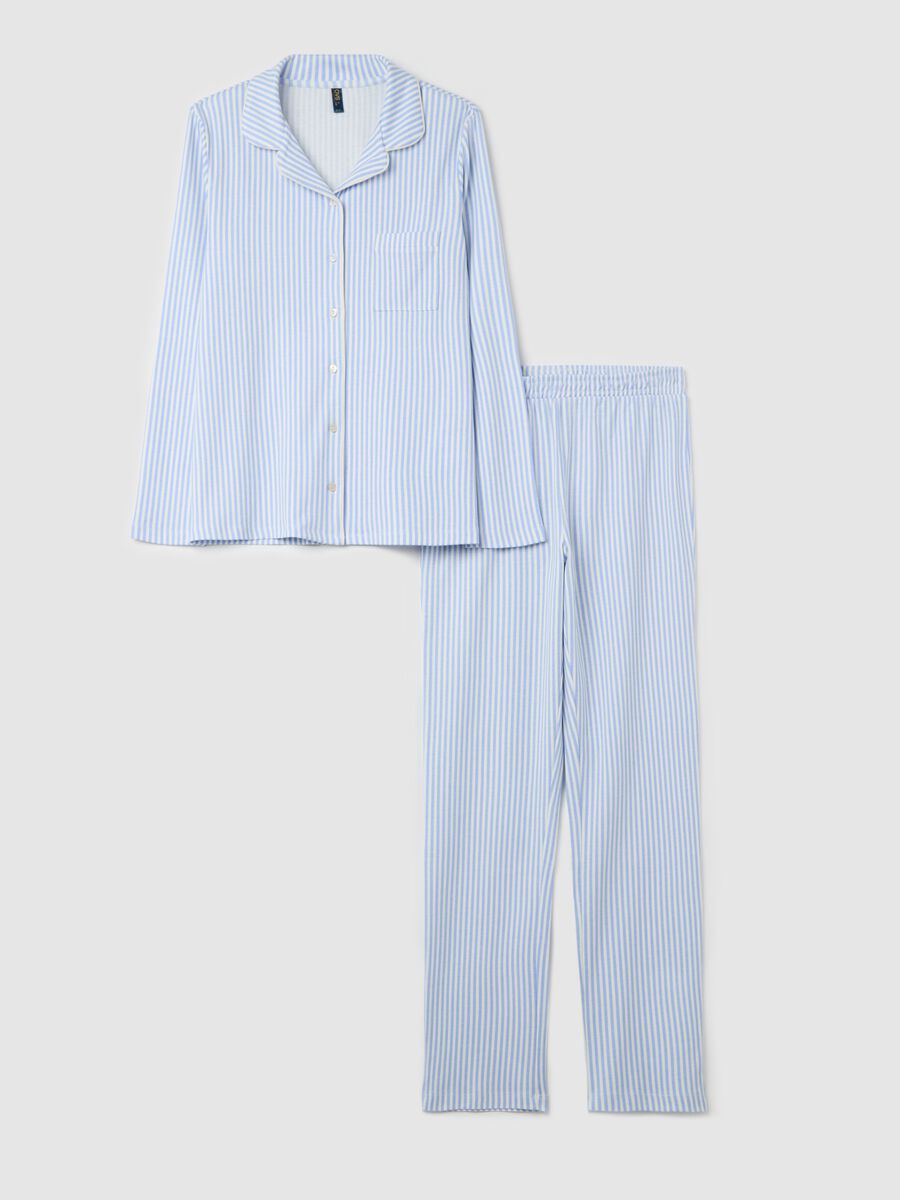 Long pyjamas in striped cotton_4