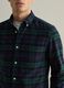 Flannel shirt with check pattern and button-down collar_3