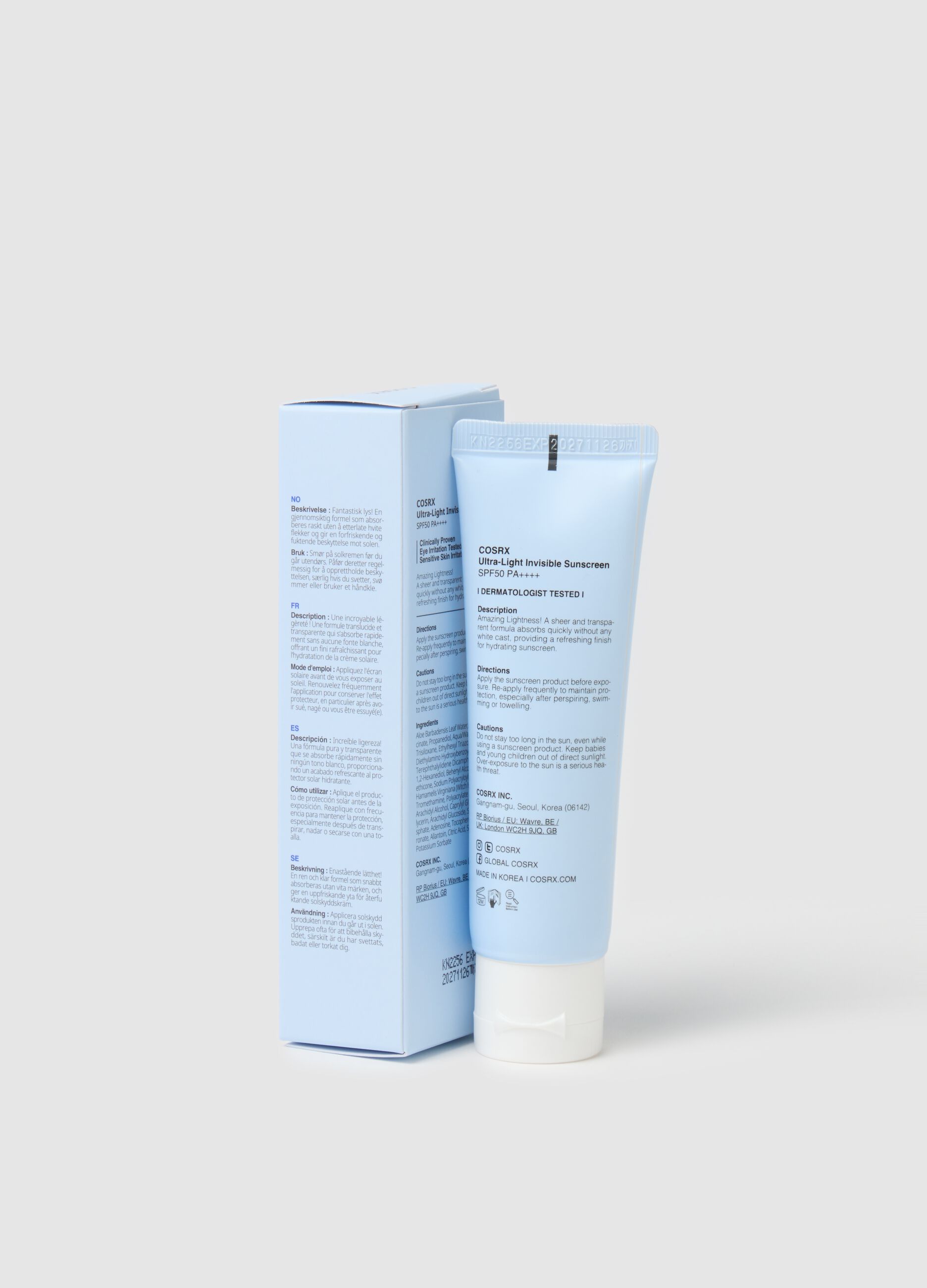Ultra-light sunscreen - Korean skincare
