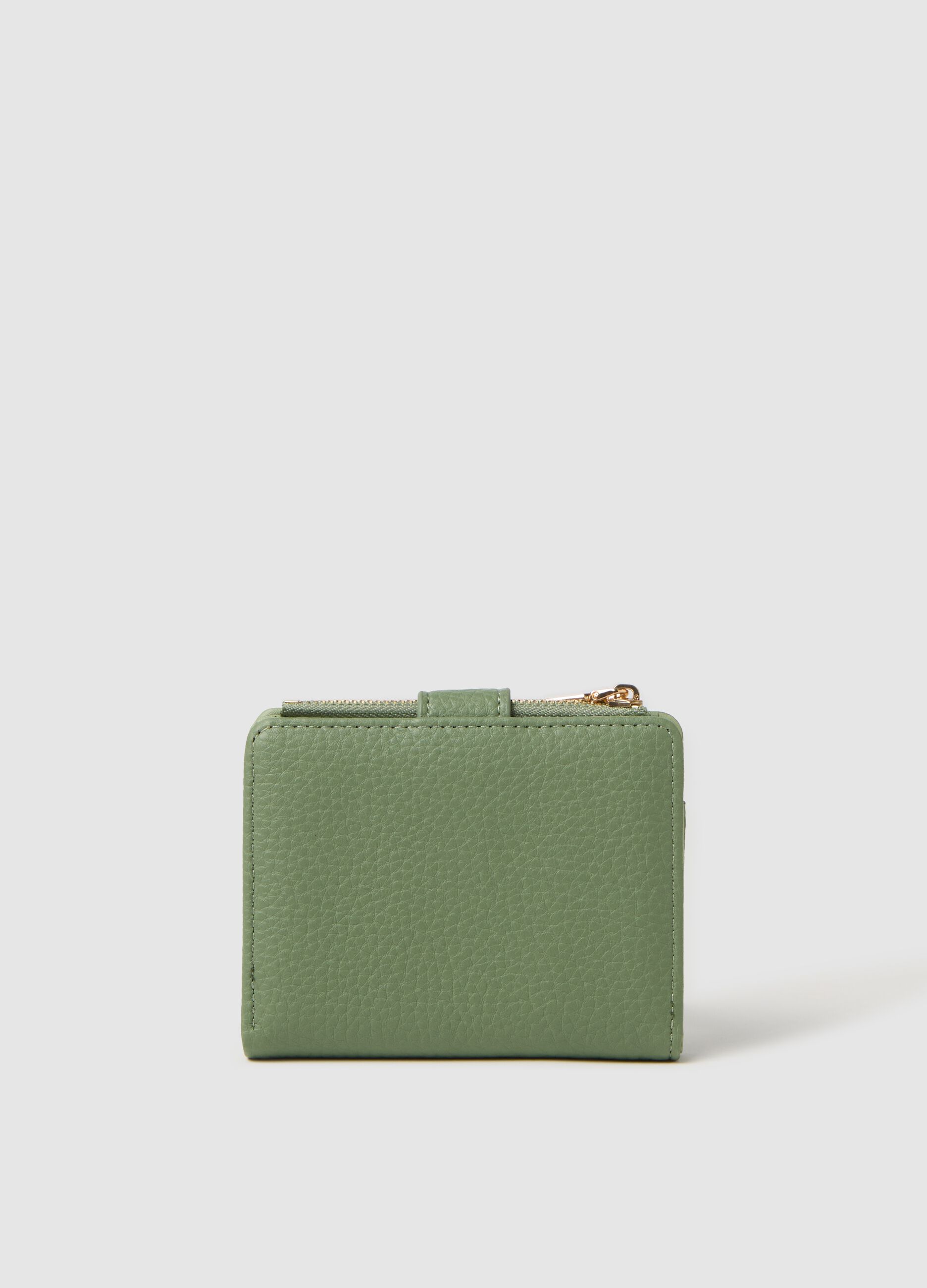 Green textured-effect wallet