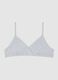 Grey Stretch Cotton Girls' Triangle Bra_0