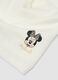 White viscose-blend scarf with Minnie print_1