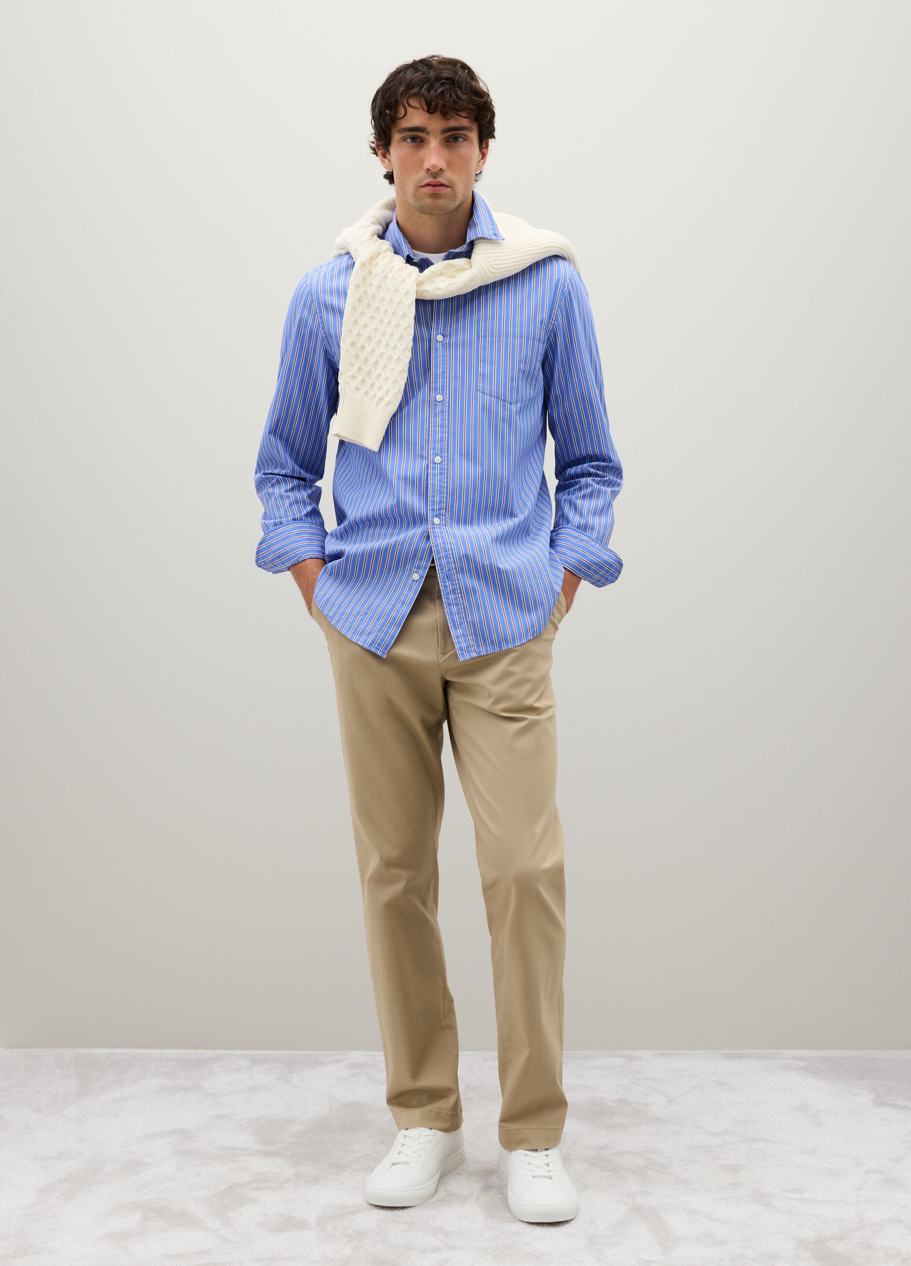 Multicolour pure cotton regular fit shirt