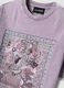 Purple pure cotton T-shirt with floral print, relaxed fit_5