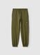 Boys' green pure cotton jogger trousers regular fit_0