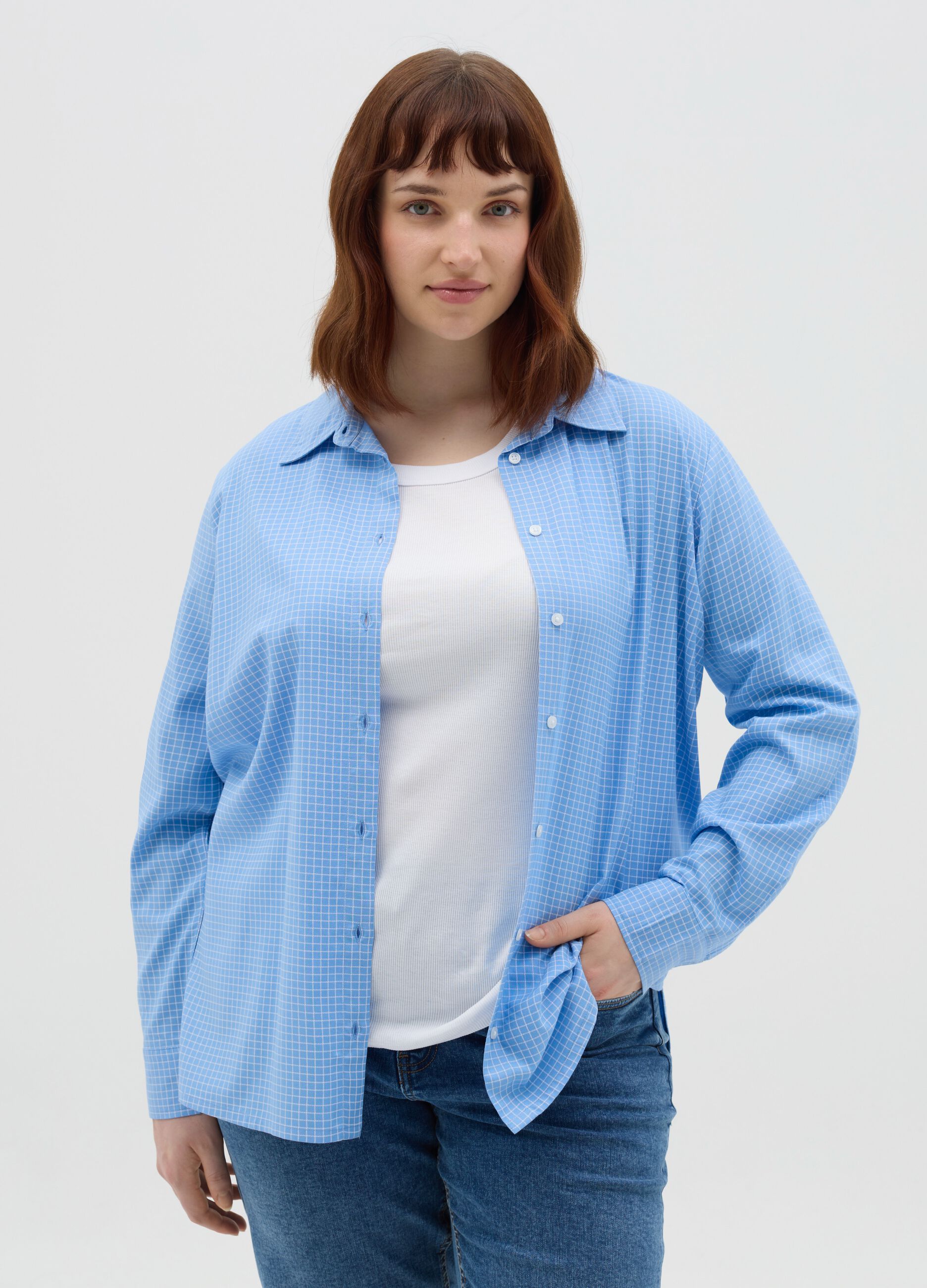 Camicia a quadretti Curvy