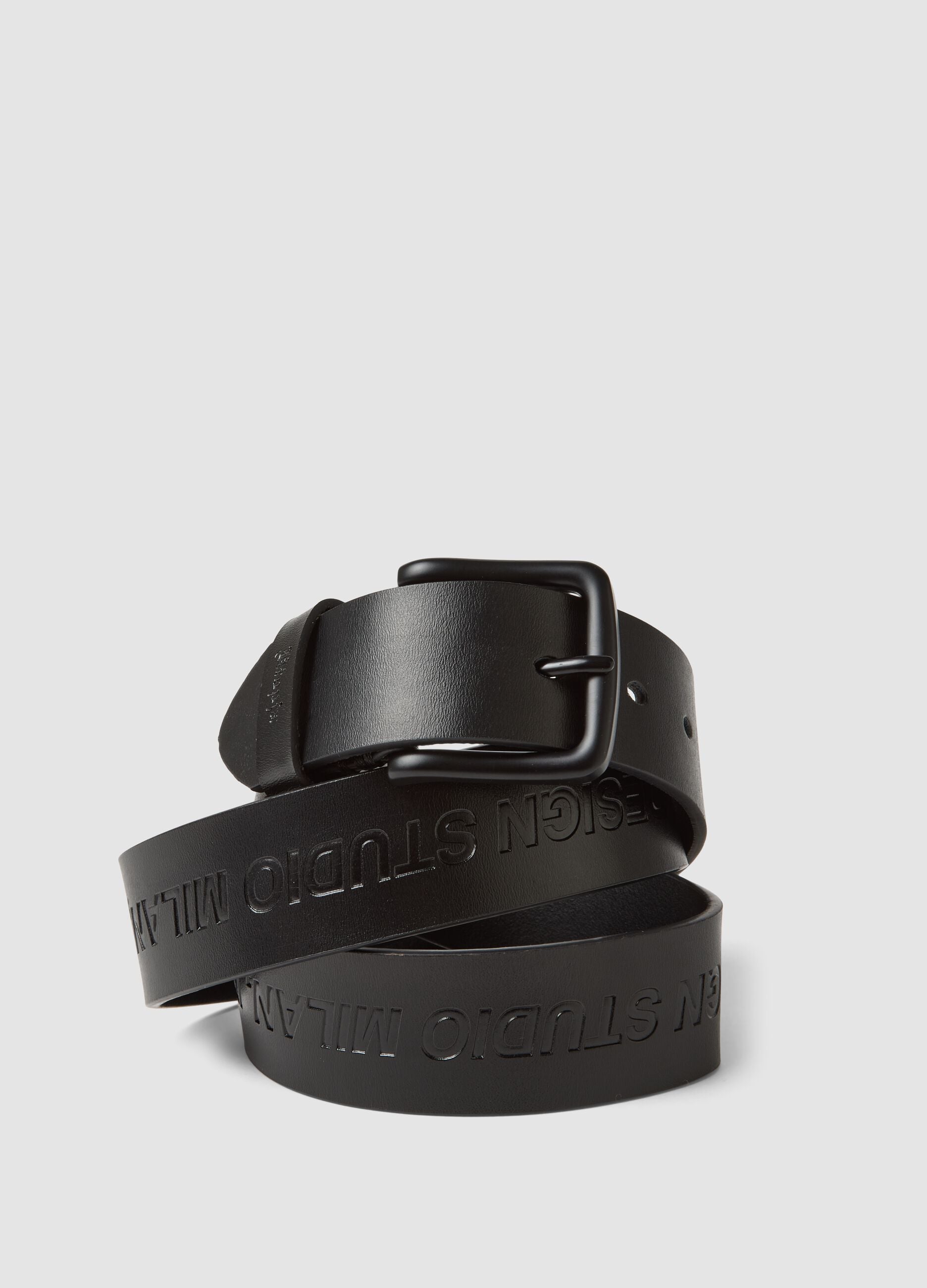 100% Genuine Leather Belt &ndash; Black