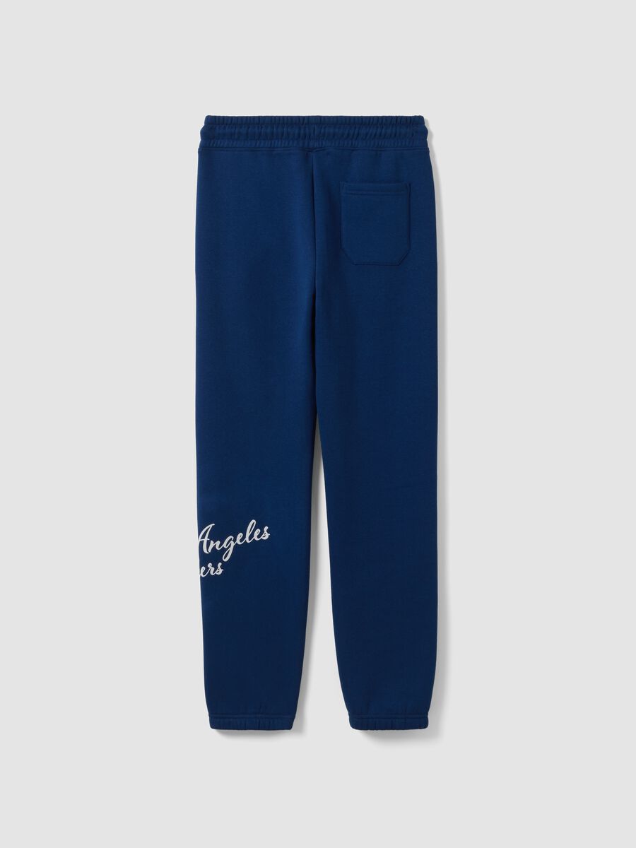 Blue regular-fit cotton-blend joggers_5