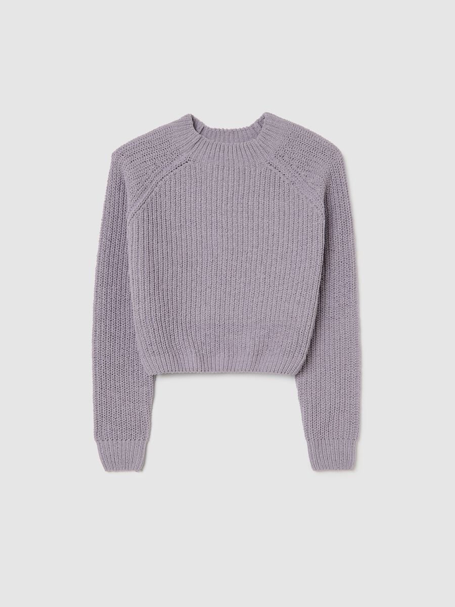 Girls' purple regular fit jumper_3