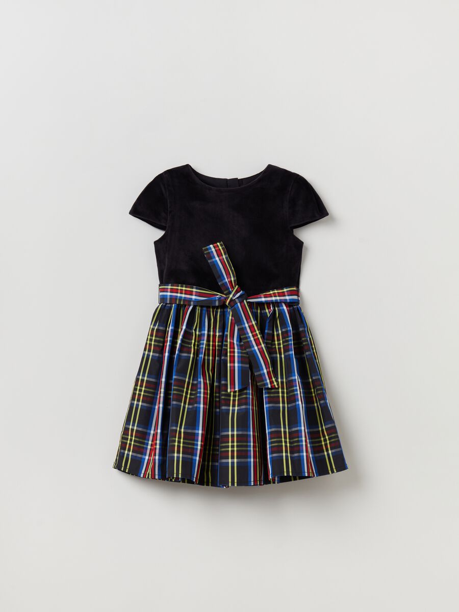 Abito combinato con fantasia tartan_0