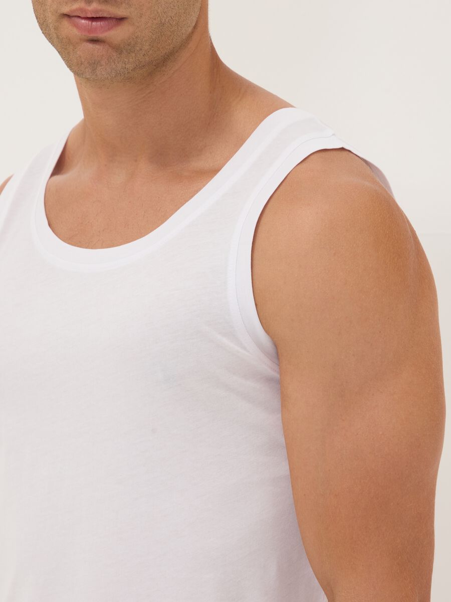 2-pack of white vests in pure extra-fine cotton_2