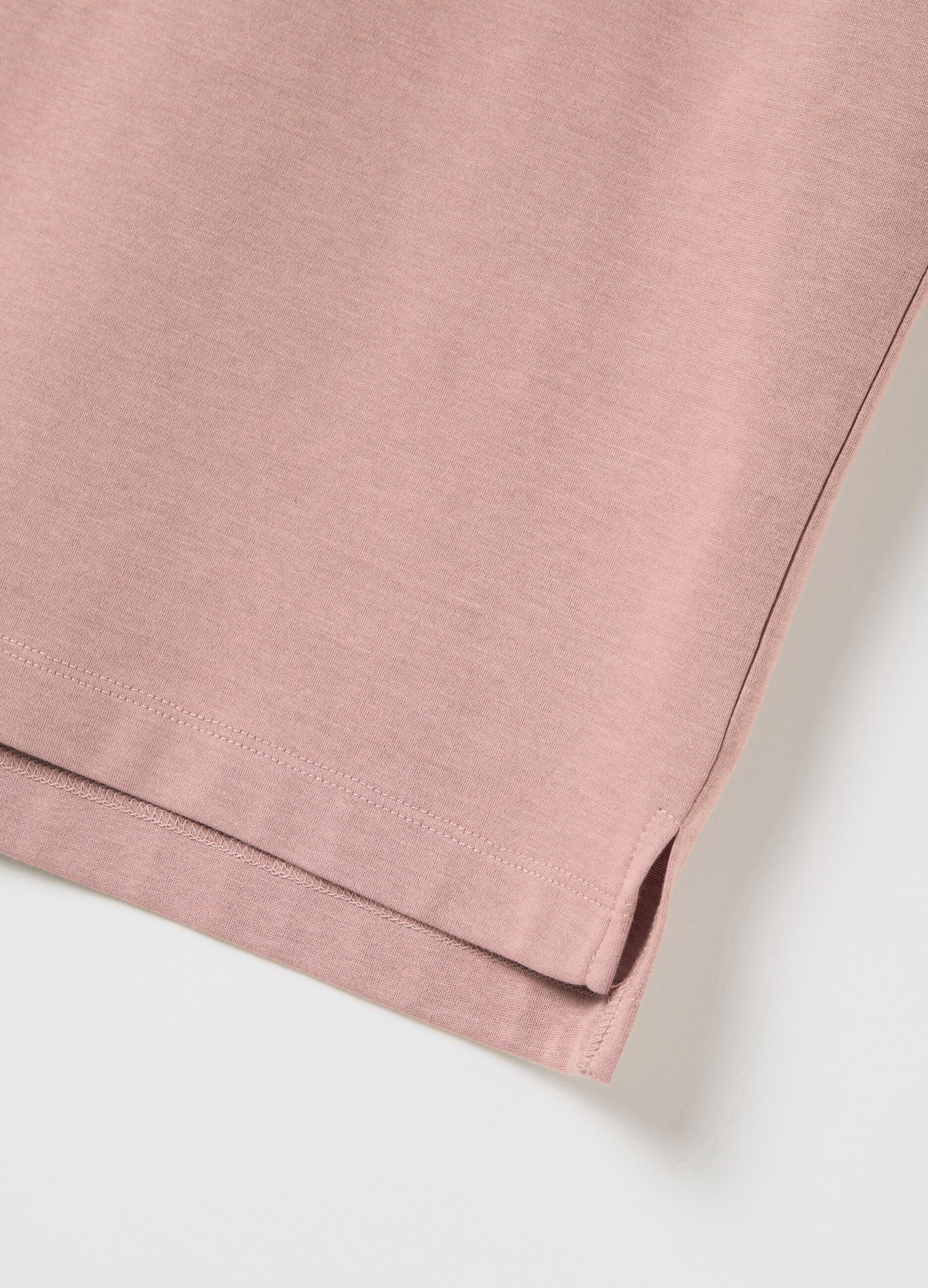 Men's pink cotton blend tank top, relaxed fit