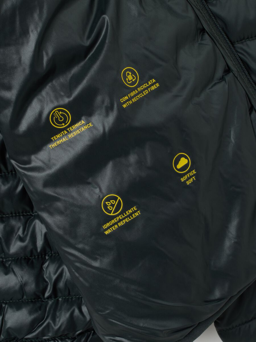 Regular fit black fabric jacket_5