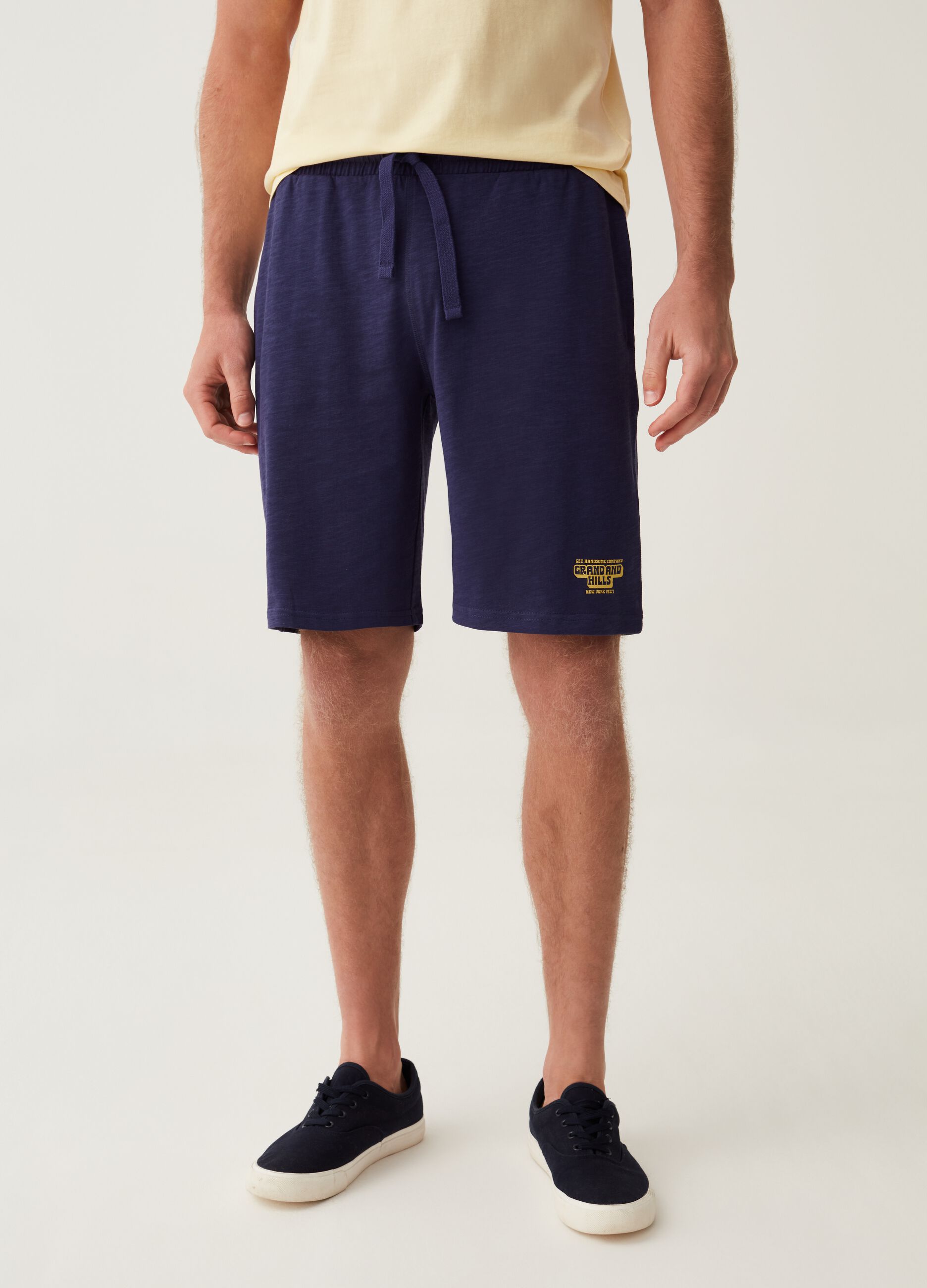 Bermuda jogger in felpa stampa Grand&Hills_1