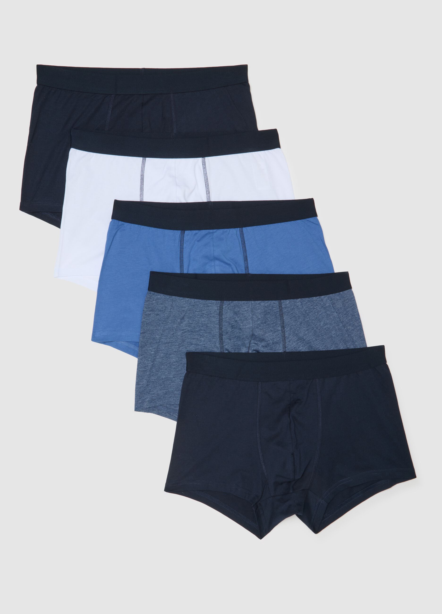 Regular fit blue pure cotton boxer set