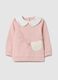 Pink stretch cotton girl's top_0