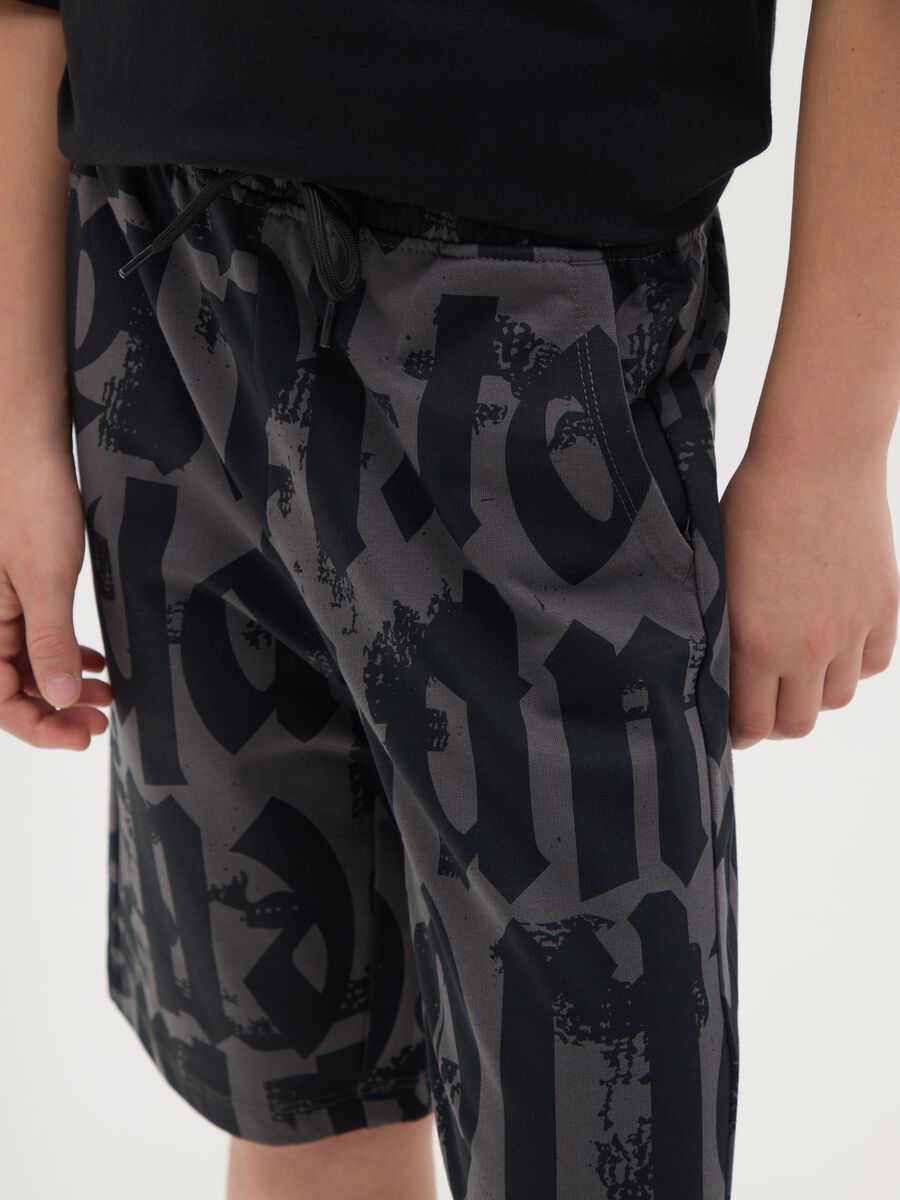Shorts in French Terry grigi stampati_2