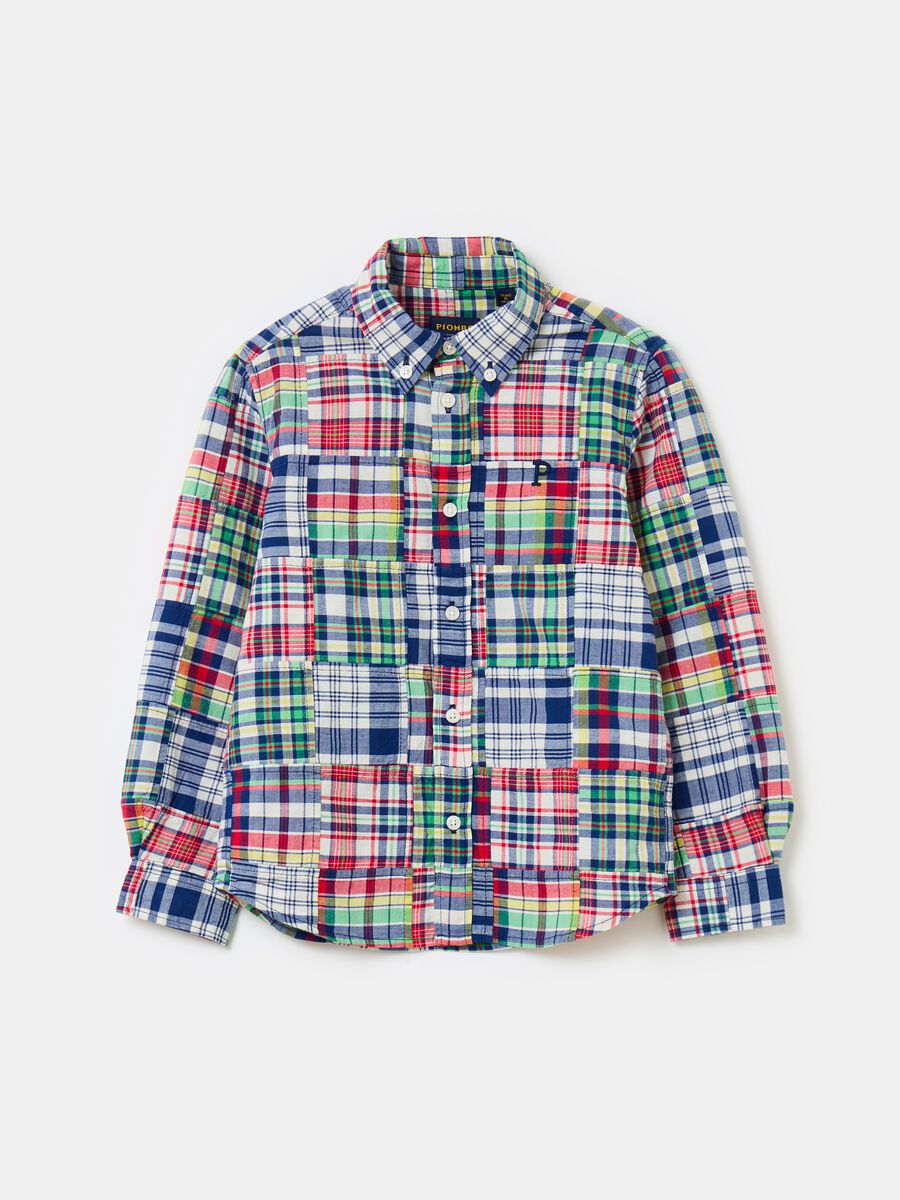 Check pattern cotton shirt_4