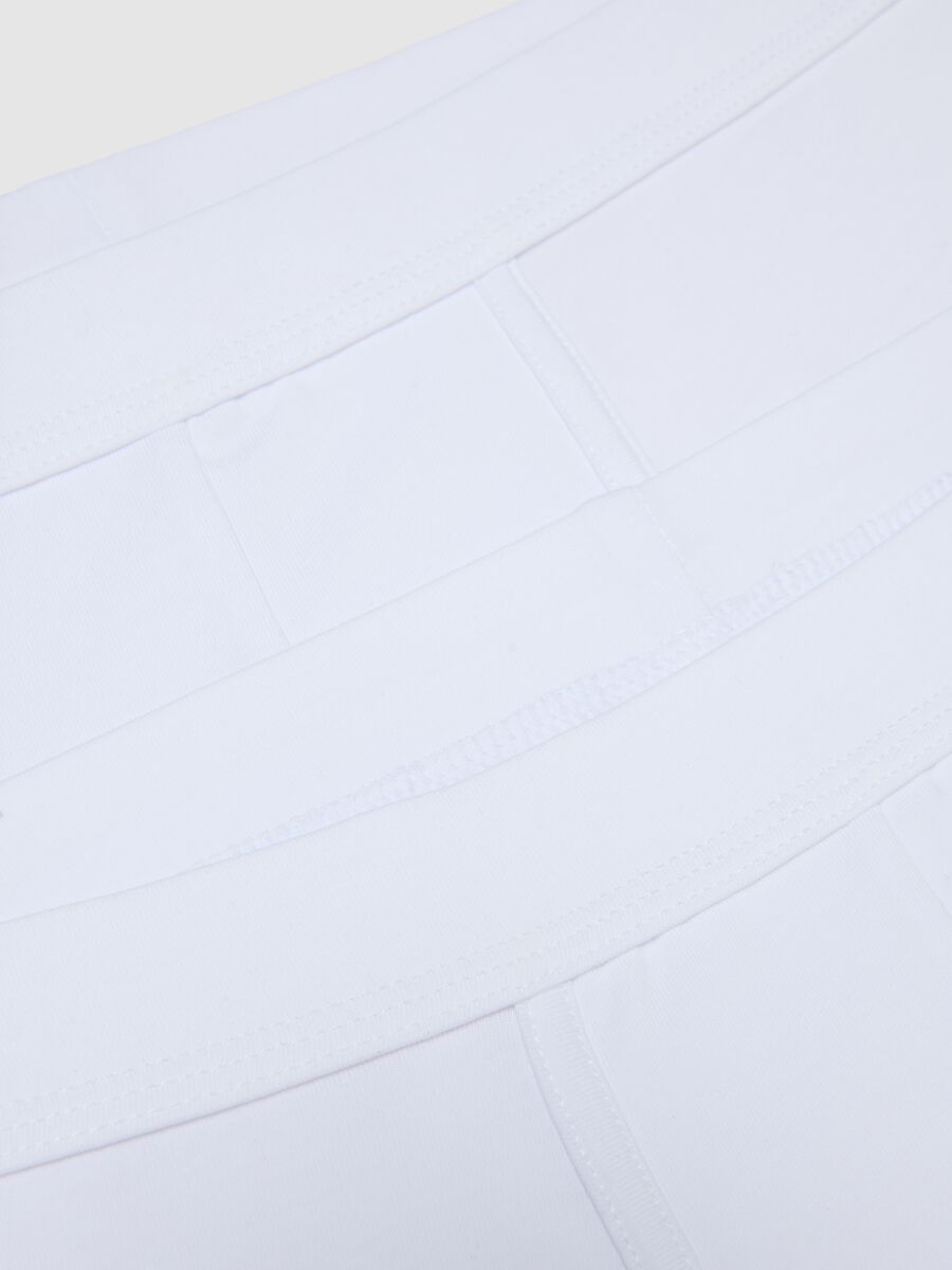 Twin Pack White Cotton Stretch Boxer Shorts Regular Fit_5