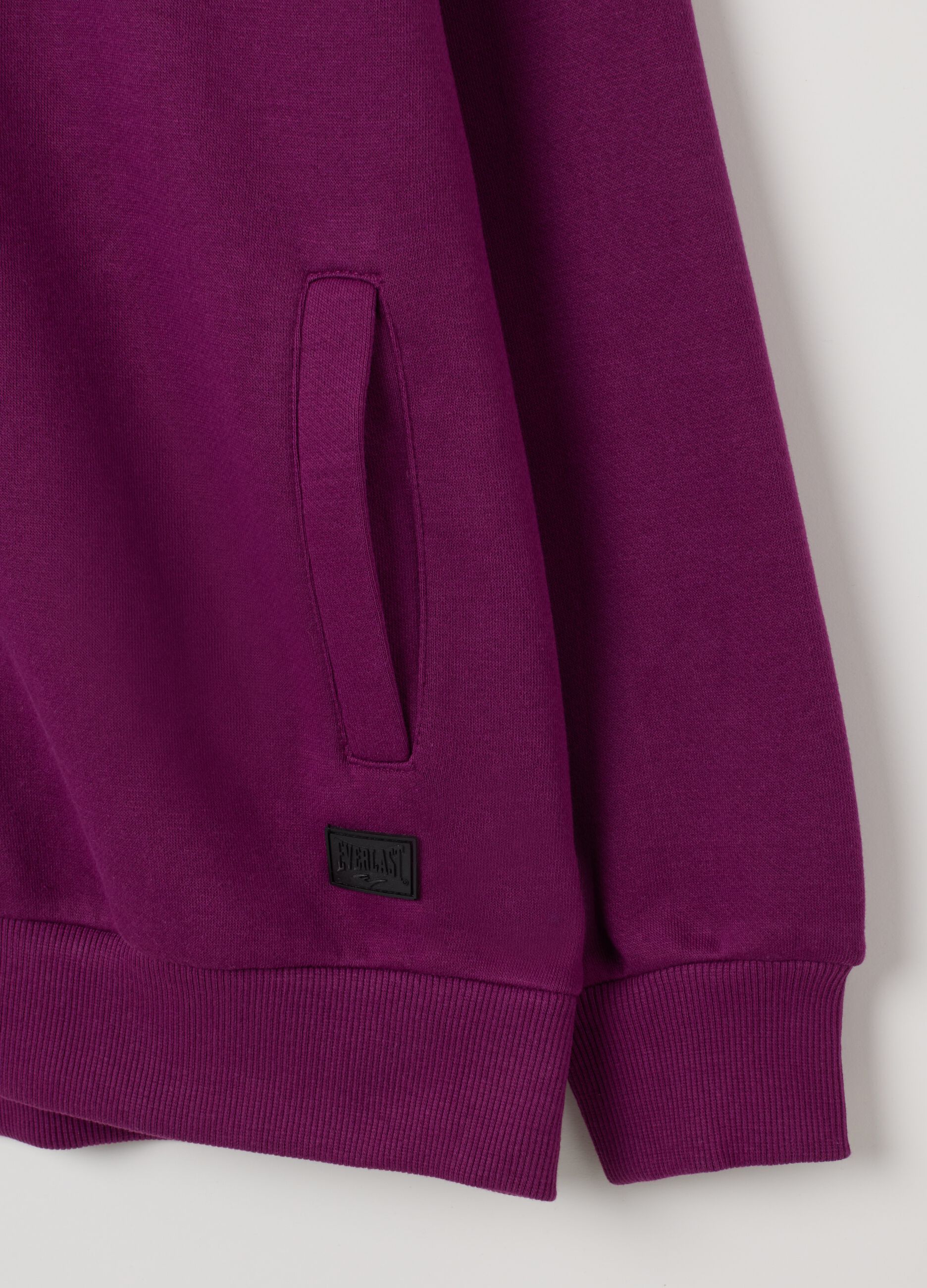 Purple cotton blend sweatshirt regular fit