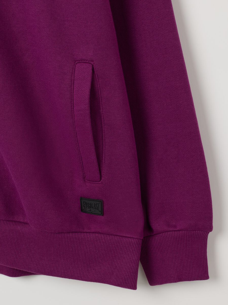 Purple cotton blend sweatshirt regular fit_1