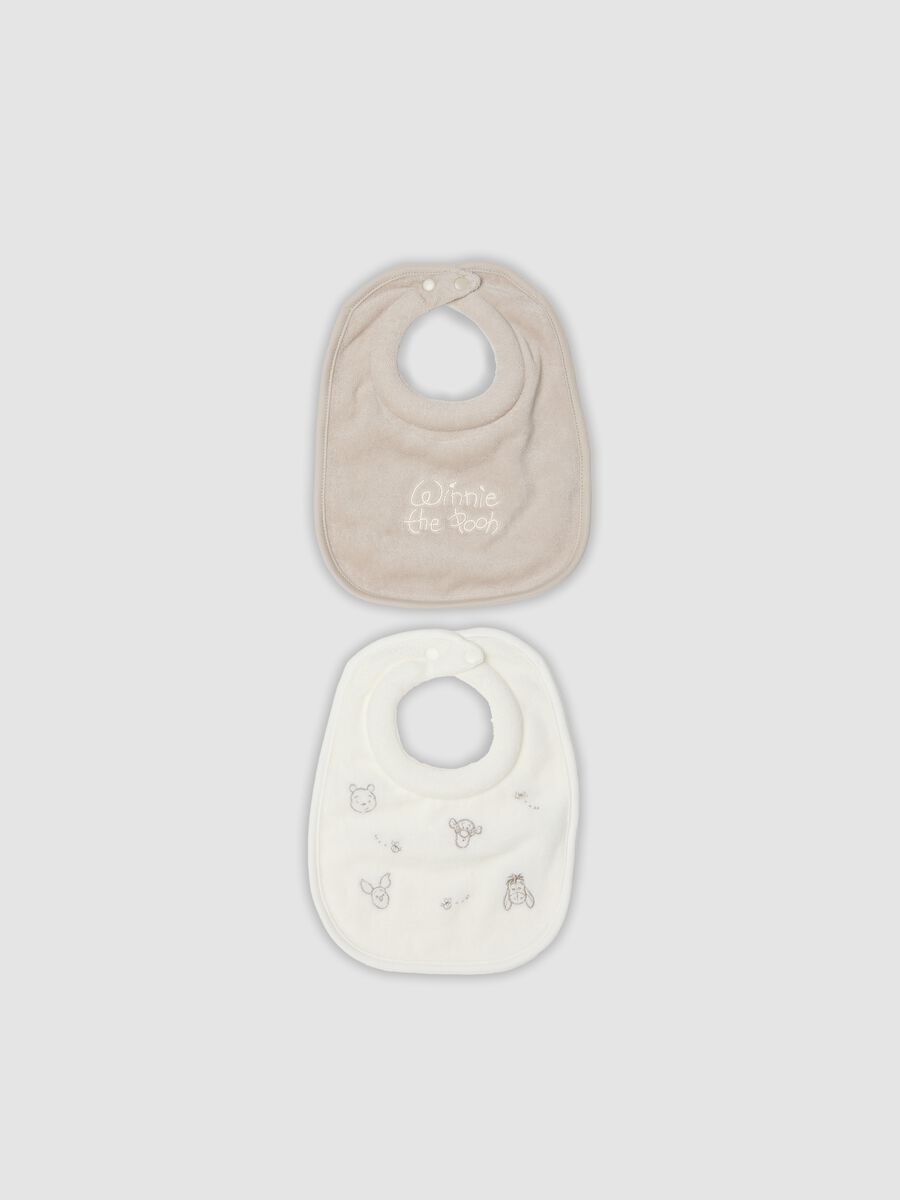 Bipack bavette in misto cotone organico con ricami Winnie The Pooh_0