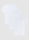 Tripack white V-neck t-shirts in pure cotton regular fit_4