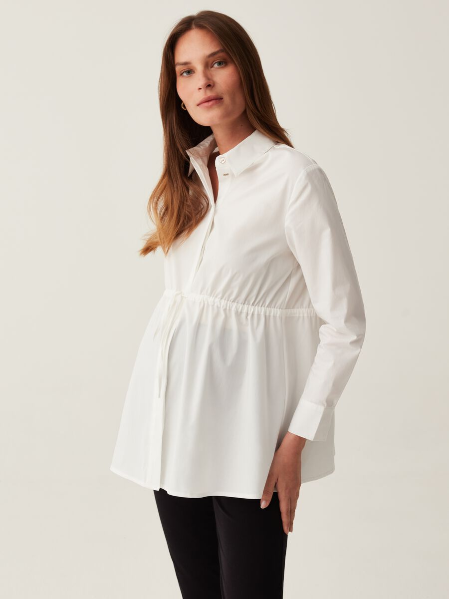 Camicia premaman in popeline stretch_0