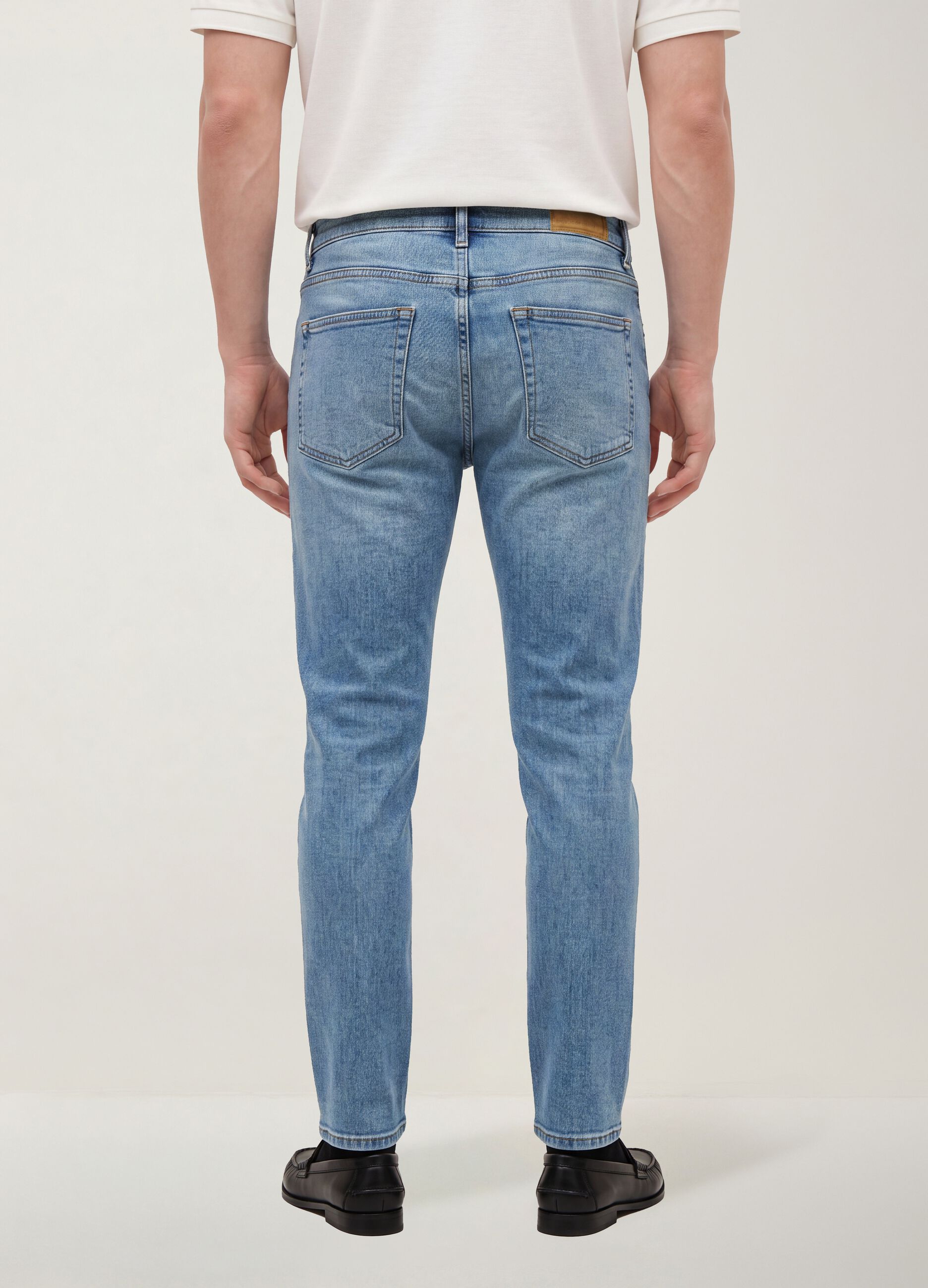 Skinny fit stretch cotton denim jeans