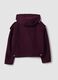 Purple hooded jacket with press-stud fastening_1