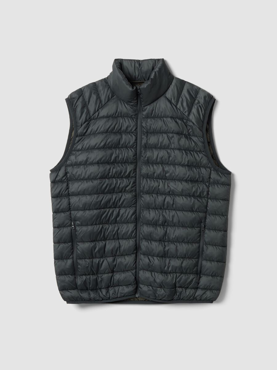 Green Ultralight padded gilet with zip_4