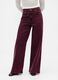 Purple wide-leg trousers in stretch cotton_1