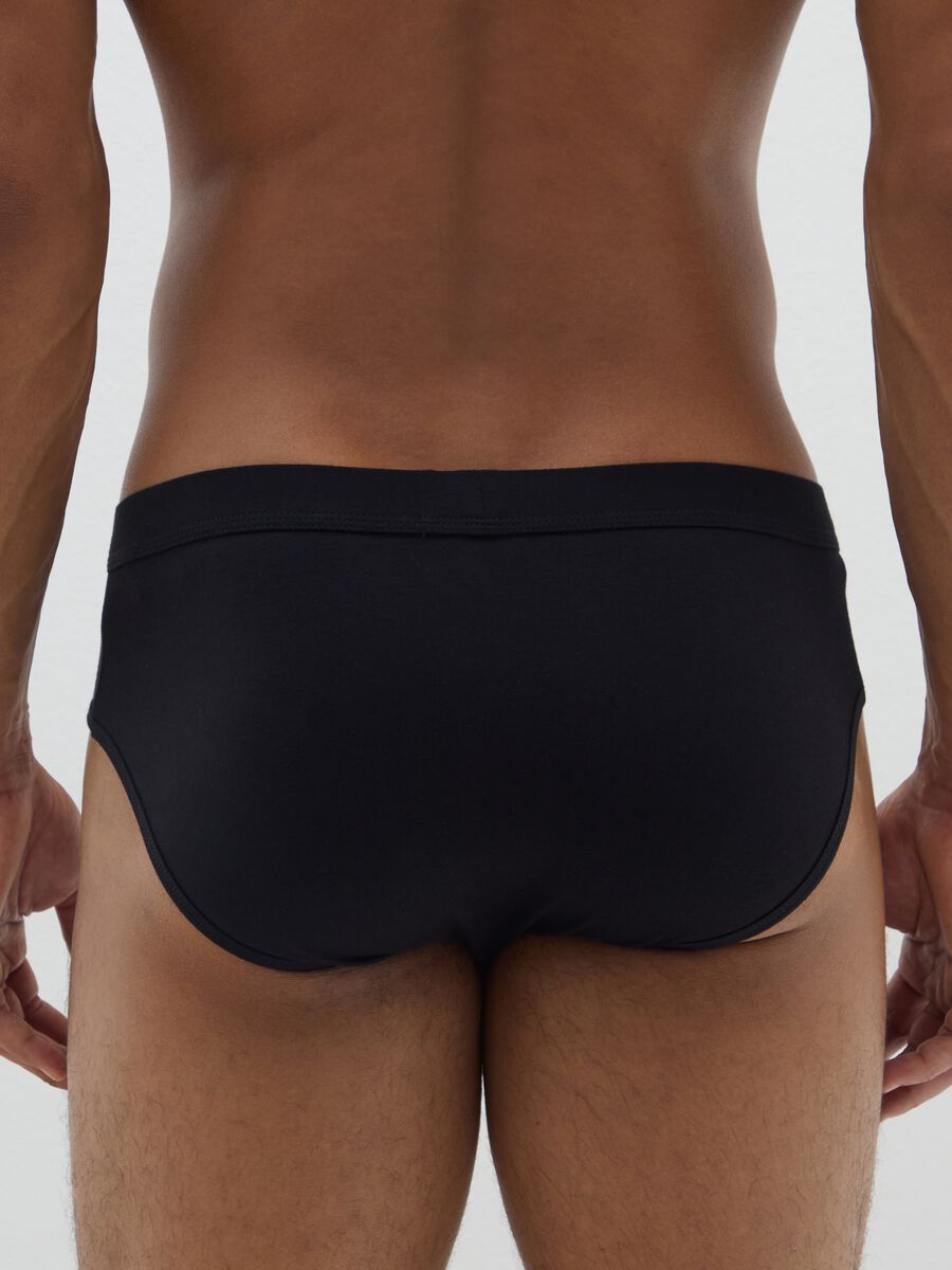 Pack of black elasticated cotton briefs_2