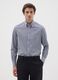 Blue Cotton Blend Regular Fit Shirt_0
