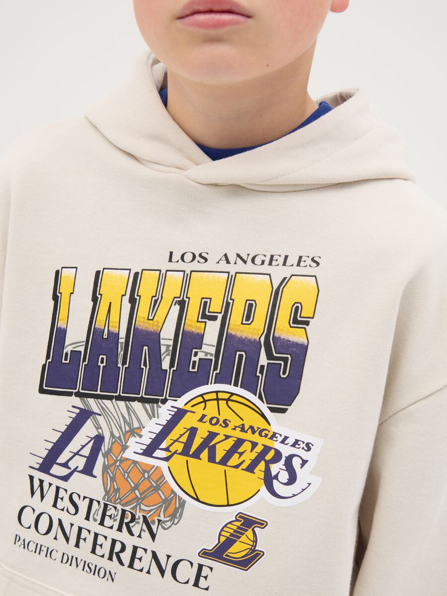 Sweatshirt with hood and NBA Los Angeles Lakers print_1