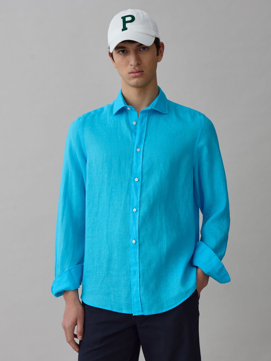 Regular-fit shirt in linen_0