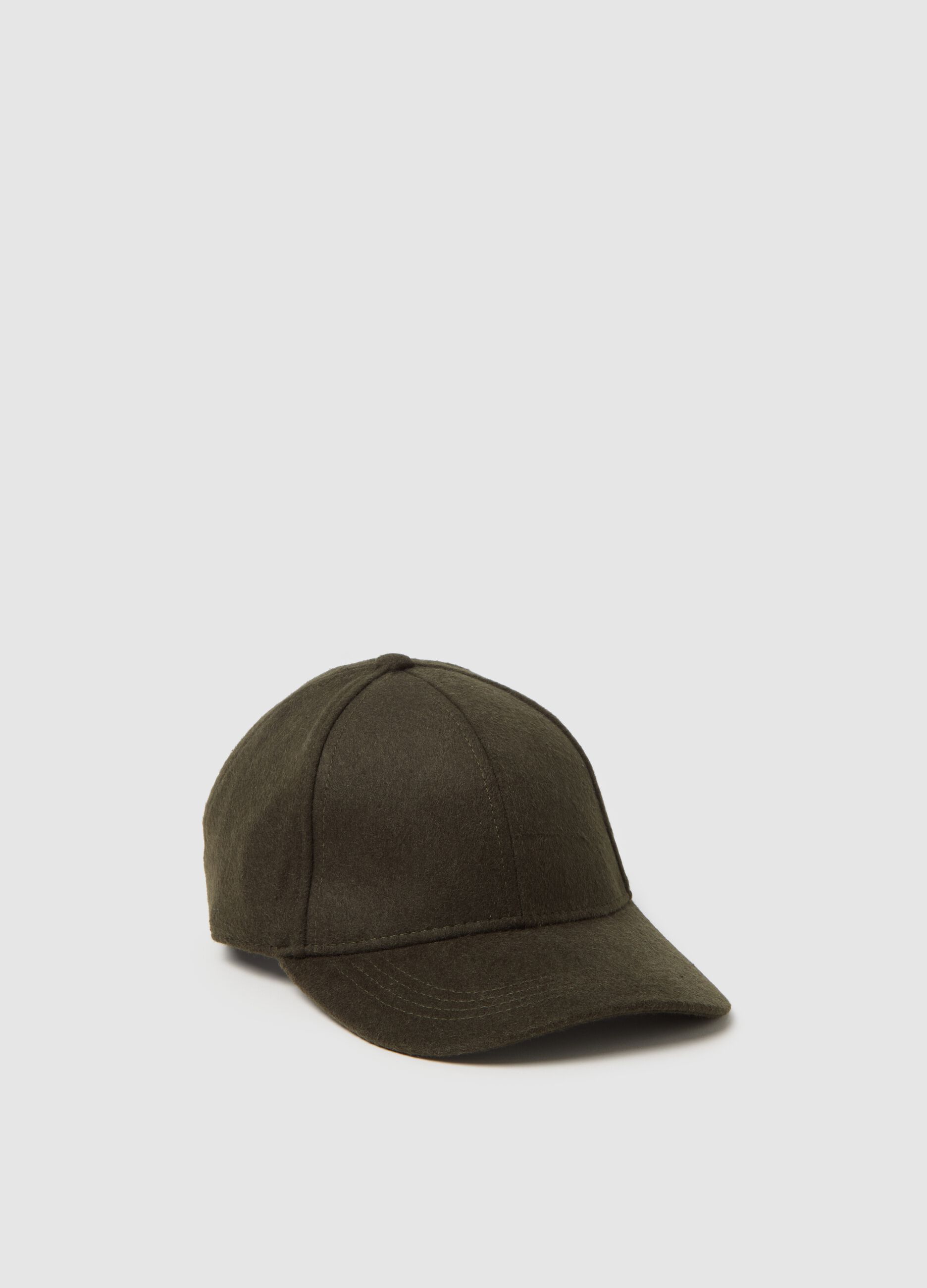 Green wool-blend hat