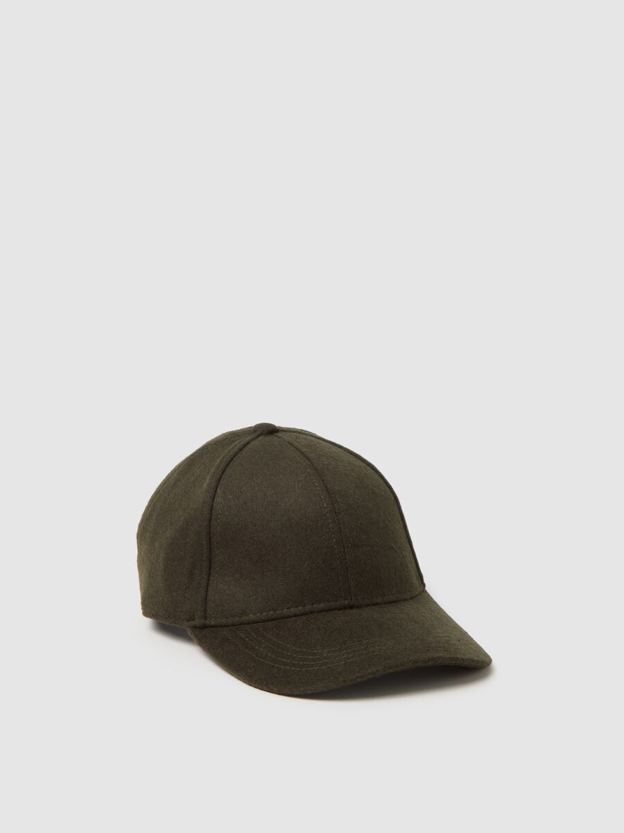 Green wool-blend hat_0