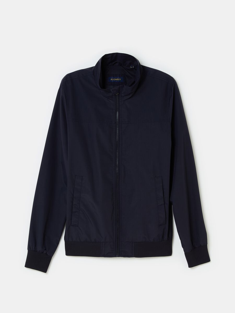 Full-zip bomber jacket with high neck_3