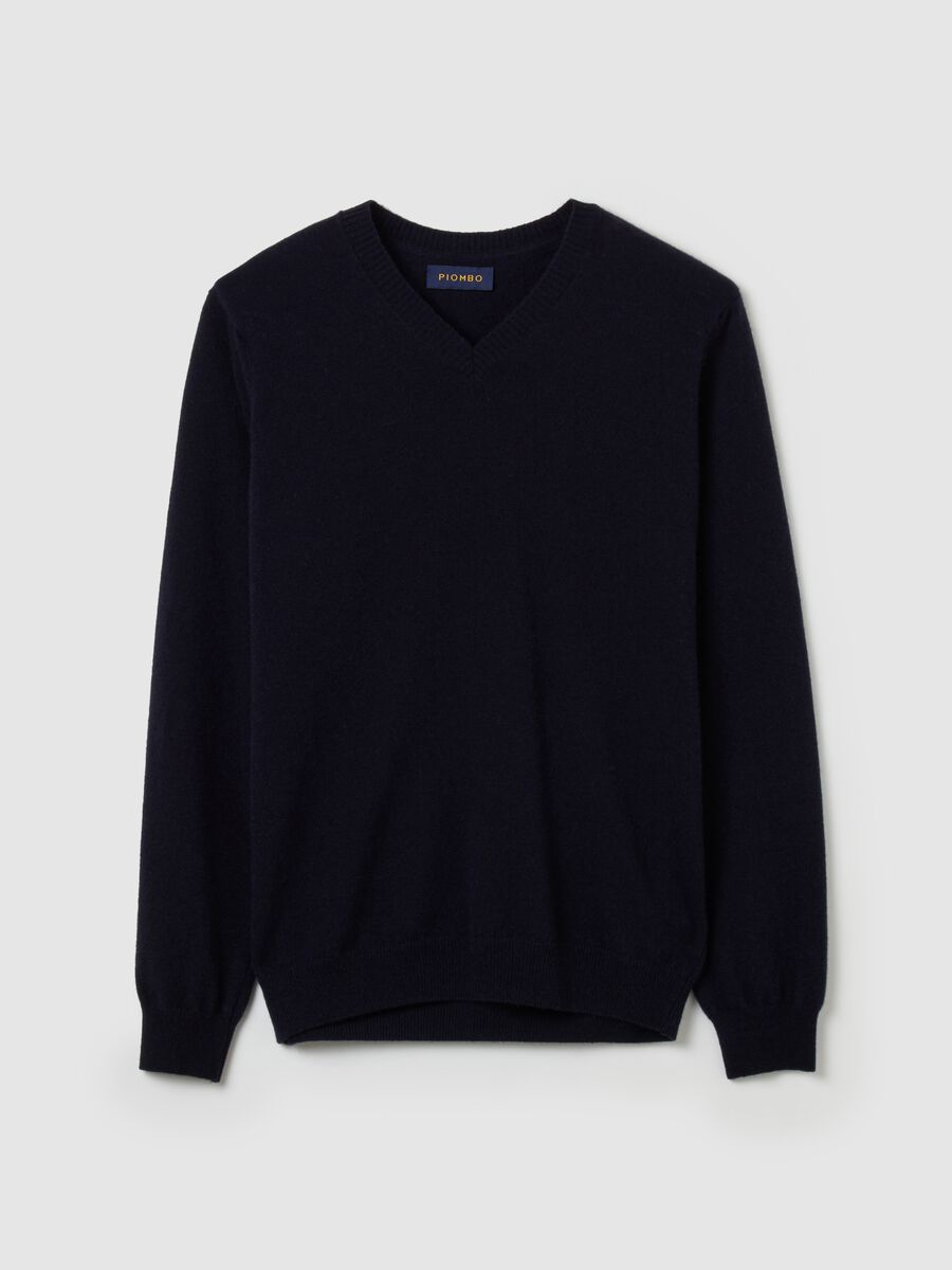 Lambswool pullover with V neck_4