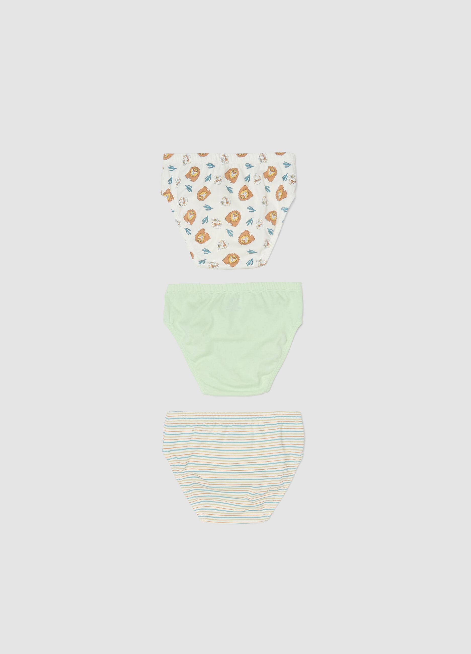 3-pack of multicoloured organic cotton briefs