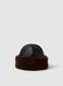 Black hat with brown brim_0