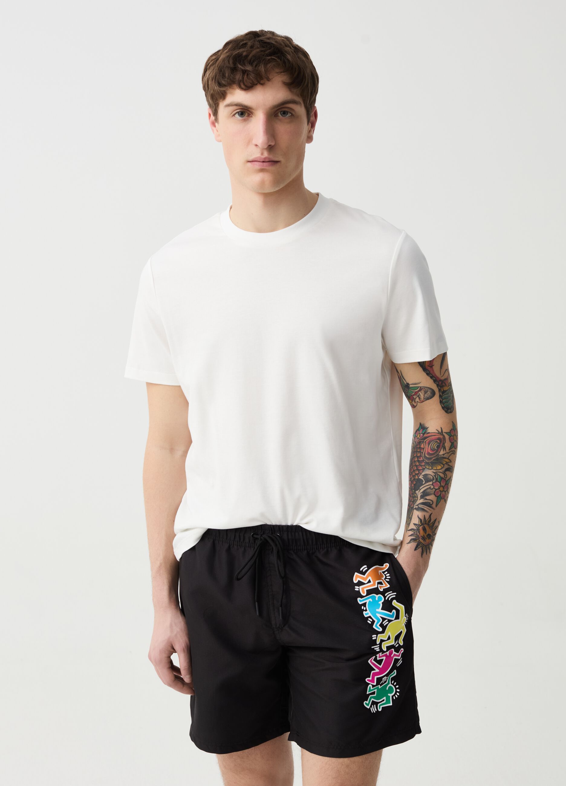 Costume bermuda stampa Keith Haring