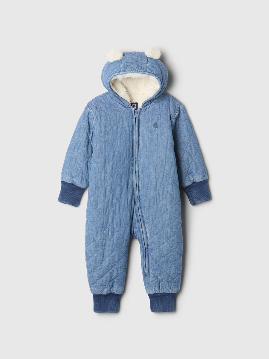 Padded onesie with faux fur lining_0