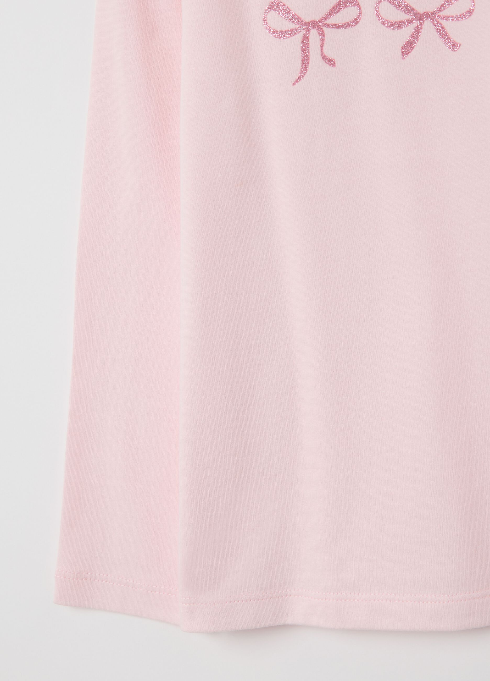 Girl's pink pure cotton T-shirt regular fit
