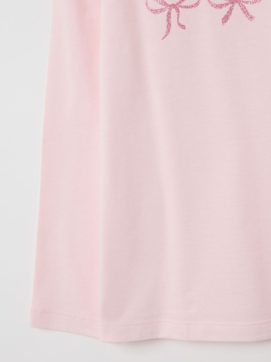 Girl's pink pure cotton T-shirt regular fit_3