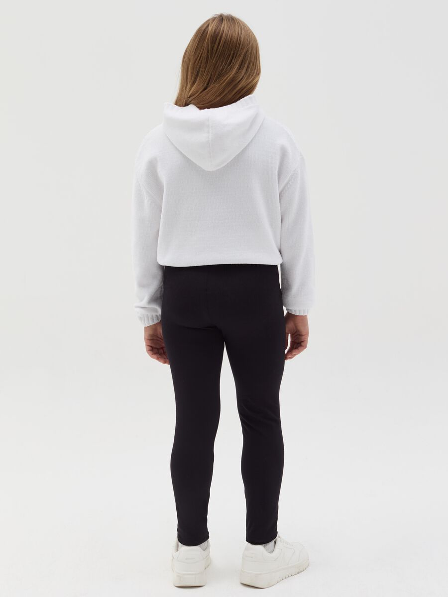 Leggings in cotone stretch con stampa_2