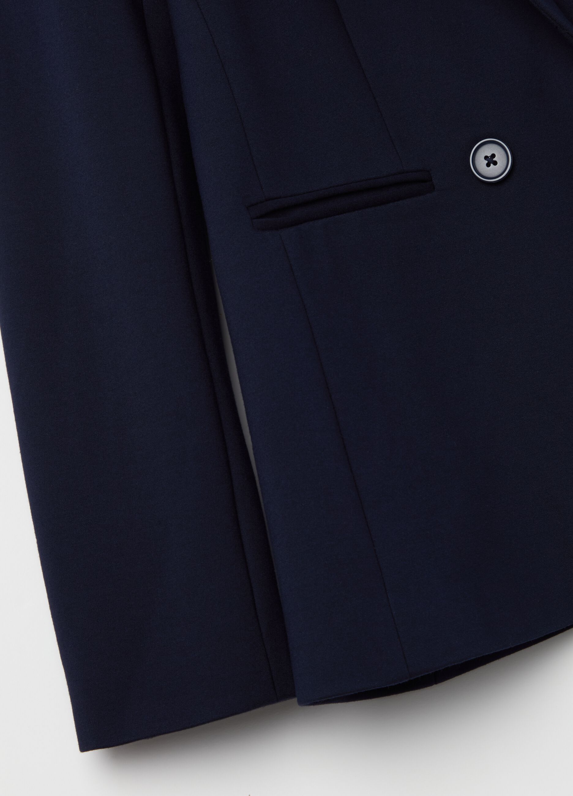 Double-breasted stretch blazer